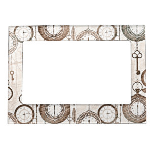 Vintage Pocket Watches and Keys Magnetic Frame