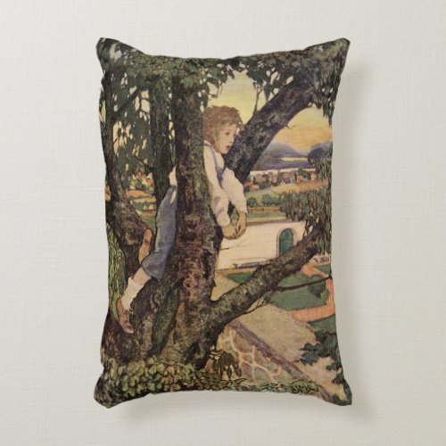 Vintage Poem Foreign Land by Jessie Willcox Smith Accent Pillow