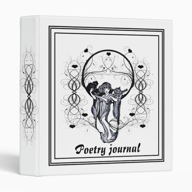 Vintage poetry journal, binder (Front/Spine)