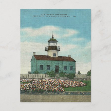 Vintage Point Loma Lighthouse San Diego California Postcard