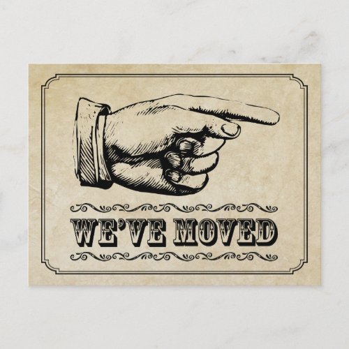 Vintage Pointer Moving Announcement Postcard