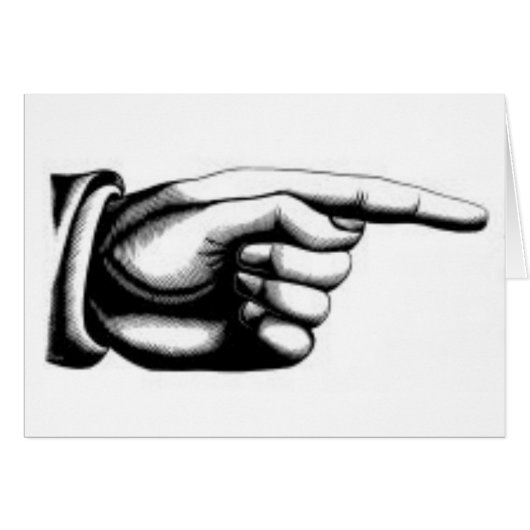 Vintage pointing hand cards (Front Horizontal)
