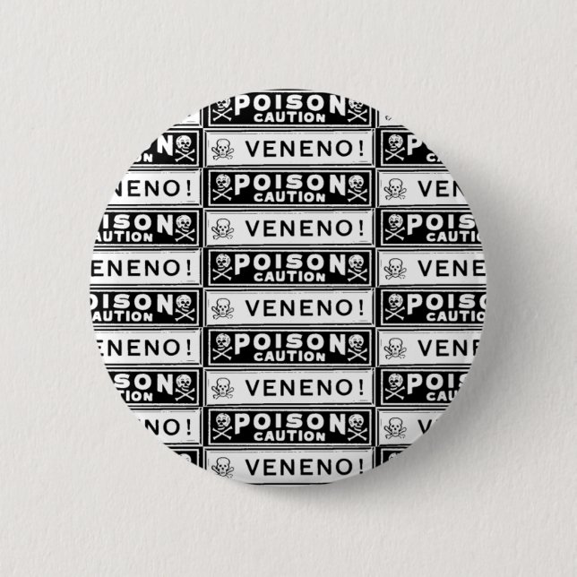 Vintage Poison Labels Button (Front)