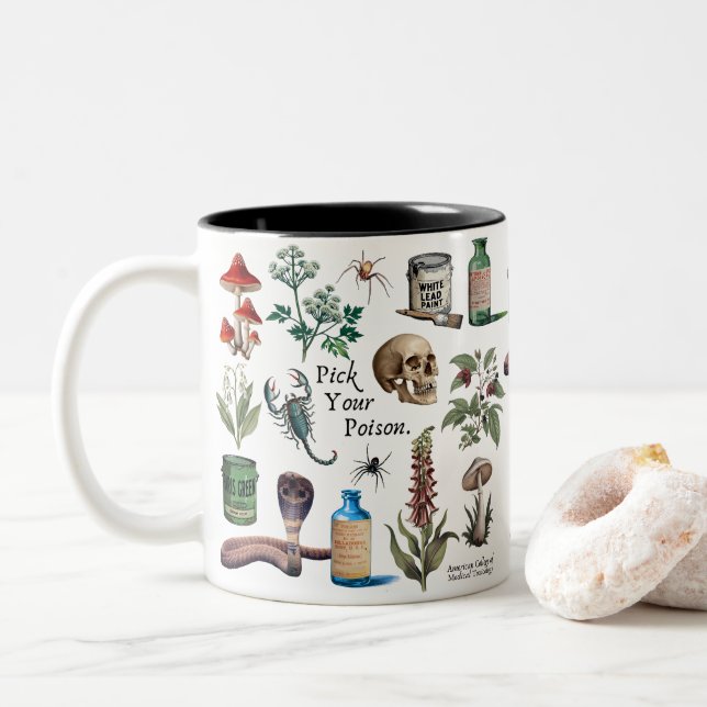 Vintage Poison Mug (With Donut)