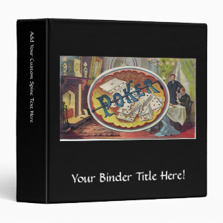 Vintage Poker Mens Smoking Room Gambling Binder