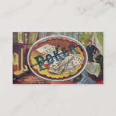 Vintage Poker Mens Smoking Room Gambling Business Card (Back)