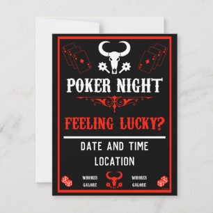 Vintage Poker Night Invitation