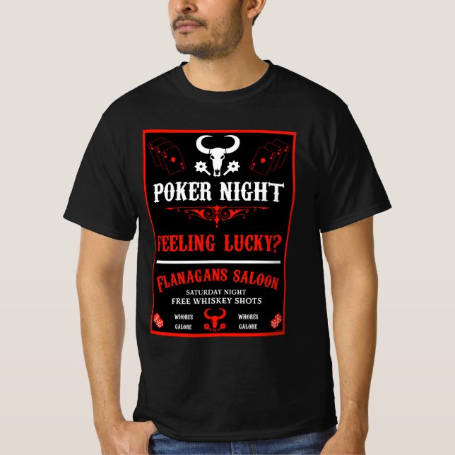 Vintage Poker Night Poster   T-Shirt (Front)