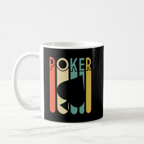 Vintage Poker Player Retro Gambler Ace Of Spades  Coffee Mug
