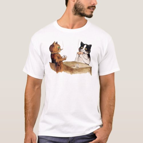 vintage poker playing cats T_Shirt