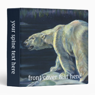 Vintage Polar Bear, Arctic Marine Life Animals Binder