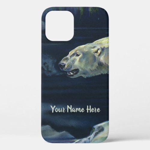Vintage Polar Bear Arctic Marine Life Animals iPhone 12 Case