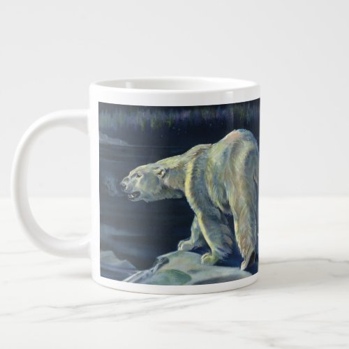 Vintage Polar Bear Arctic Marine Life Animals Large Coffee Mug