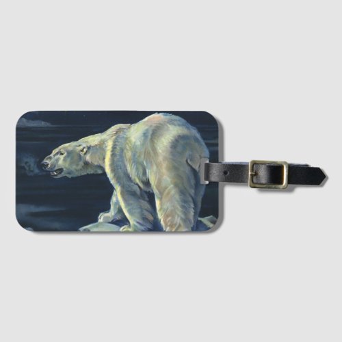 Vintage Polar Bear Arctic Marine Life Animals Luggage Tag