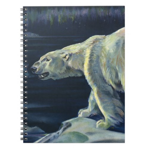 Vintage Polar Bear Arctic Marine Life Animals Notebook