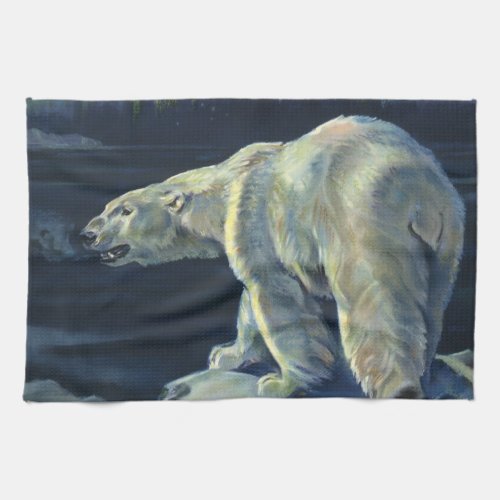 Vintage Polar Bear Arctic Marine Life Animals Towel