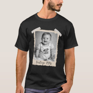 Vintage Polaroid Custom Photo Birthday T-Shirt