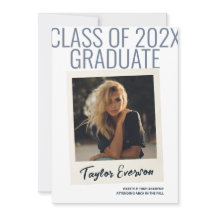 Vintage Polaroid-Inspired Graduation Announcement