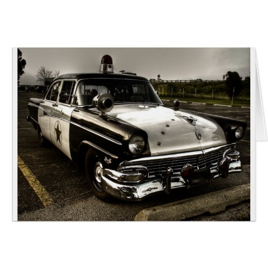 Vintage Police Car Cards (Front Horizontal)