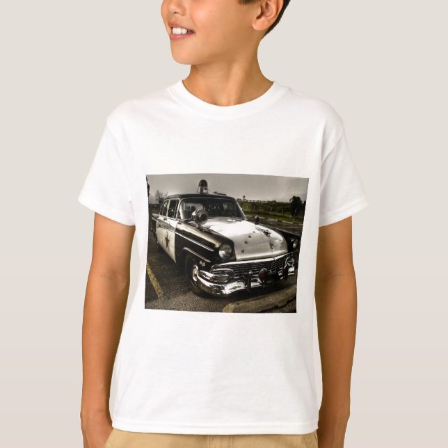 Vintage Police Car T-Shirt (Front)