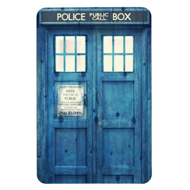 Vintage Police phone Public Call Box Magnet (Vertical)