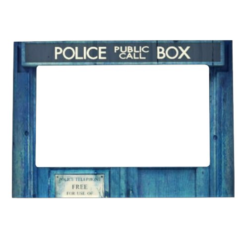 Vintage Police phone Public Call Box Magnetic Photo Frame