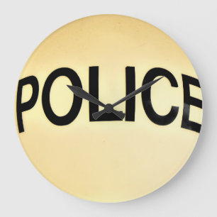 Vintage Police Station Outside Lamp Large Clock