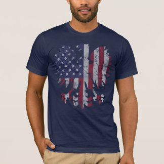 Vintage Polish American Flag Eagle T-Shirt