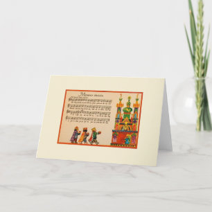 Vintage Polish Christmas Carol Greeting Card