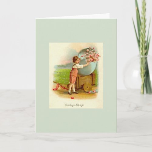 Vintage Polish Easter Greeting Card