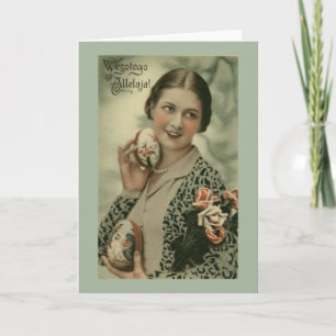 Vintage Polish Easter Greeting Card