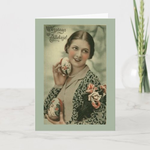 Vintage Polish Easter Greeting Card