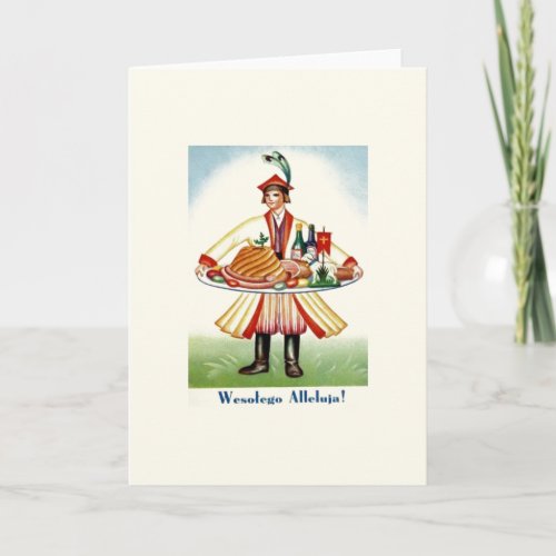 Vintage Polish Easter Greeting Card