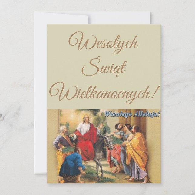 Vintage Polish Easter Wesolego Alleluja  Invitation (Front)