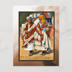 Vintage Polish girls Postcard