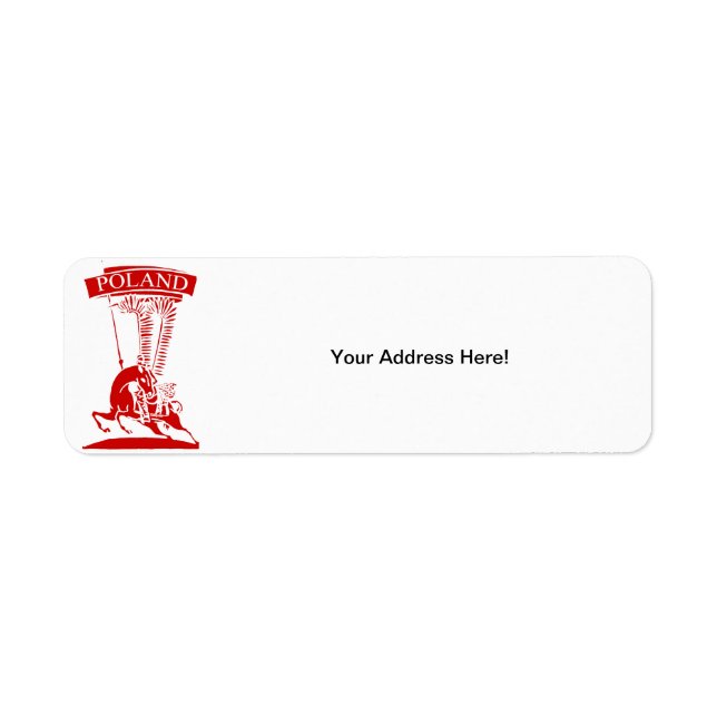 Vintage Polish Winged Hussar Label (Front)