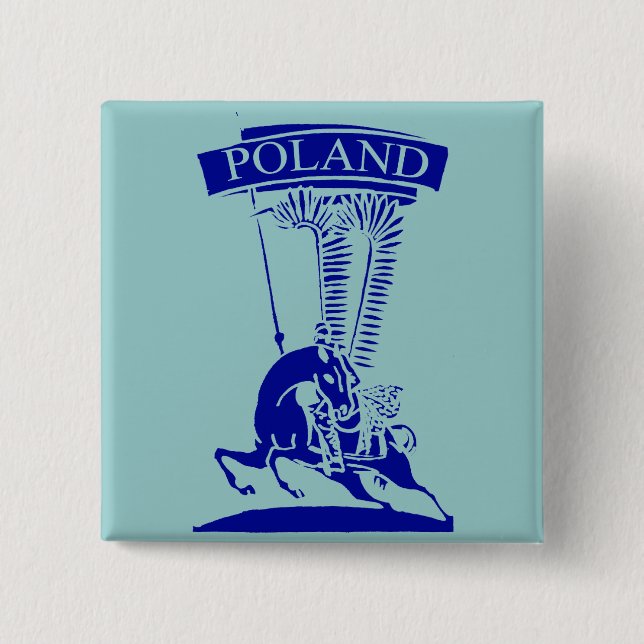 Vintage Polish Winged Hussar Pinback Button (Front)