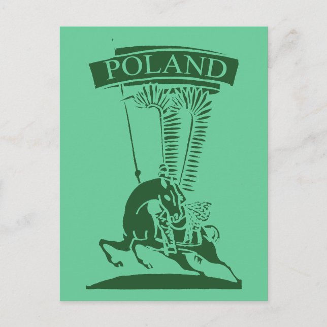 Vintage Polish Winged Hussar Postcard (Front)