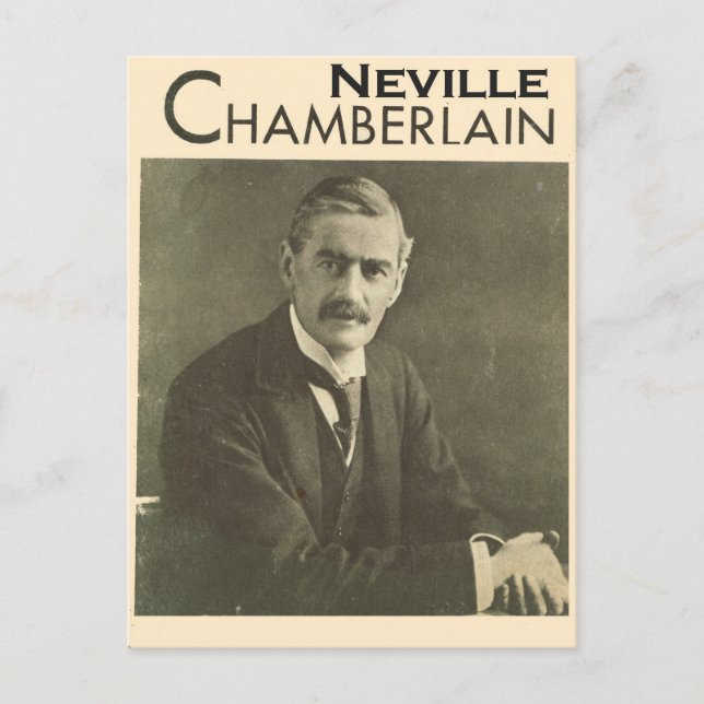 Vintage Politicians, Neville Chamberlain Postcard (Front)