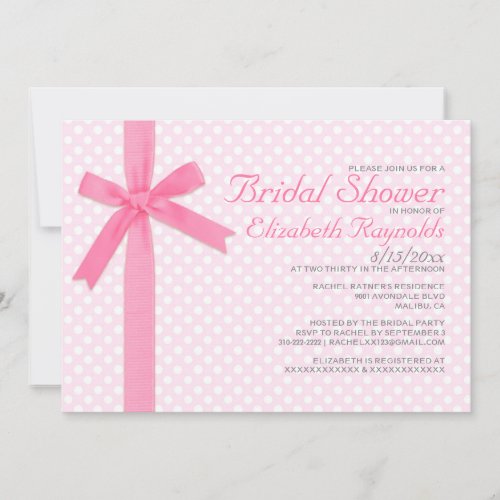 Vintage Polka Dot Bridal Shower Invitations