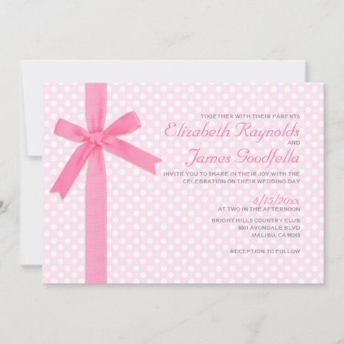 Vintage Polka Dot Wedding Invitations