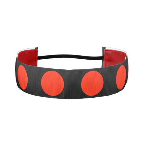 Vintage Polka Dots Black Red Color Retro Classical Athletic Headband