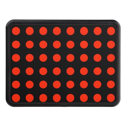 Vintage Polka Dots Black Red Color Retro Classical Hitch Cover