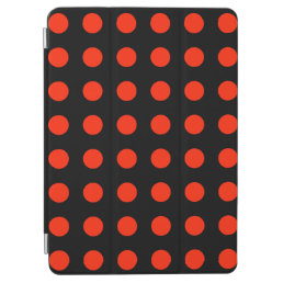Vintage Polka Dots Black Red Color Retro Classical iPad Air Cover