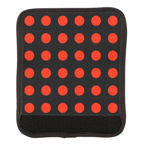 Vintage Polka Dots Black Red Color Retro Classical Luggage Handle Wrap