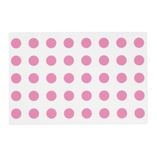 Vintage Polka Dots Pink White Color Retro Classic Placemat