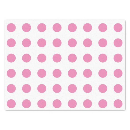 Vintage Polka Dots Pink White Color Retro Classic Tissue Paper