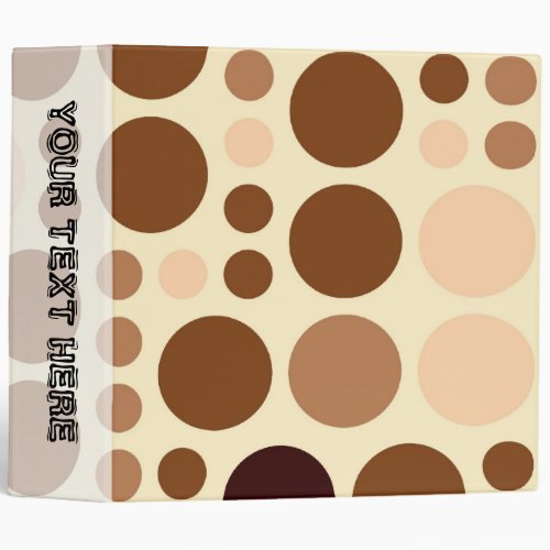 Vintage polka dots seamless graphic design 3 ring binder