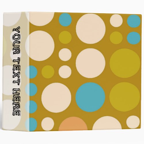 Vintage polka dots seamless graphic design binder