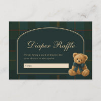 Vintage Polo Plaid Teddy Bear Diaper Raffle